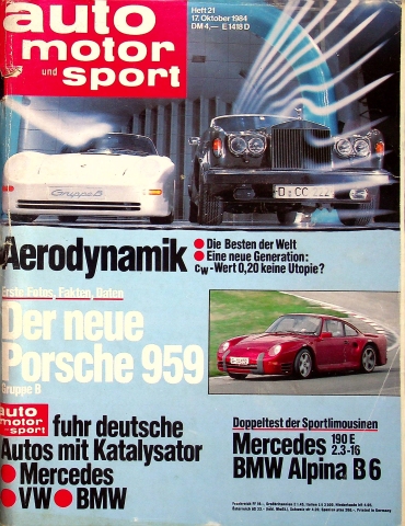 Deckblatt Auto Motor und Sport (21/1984)